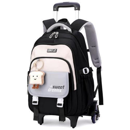 Schulrucksack Trolley Mädchen Teenager Schwarz 36L