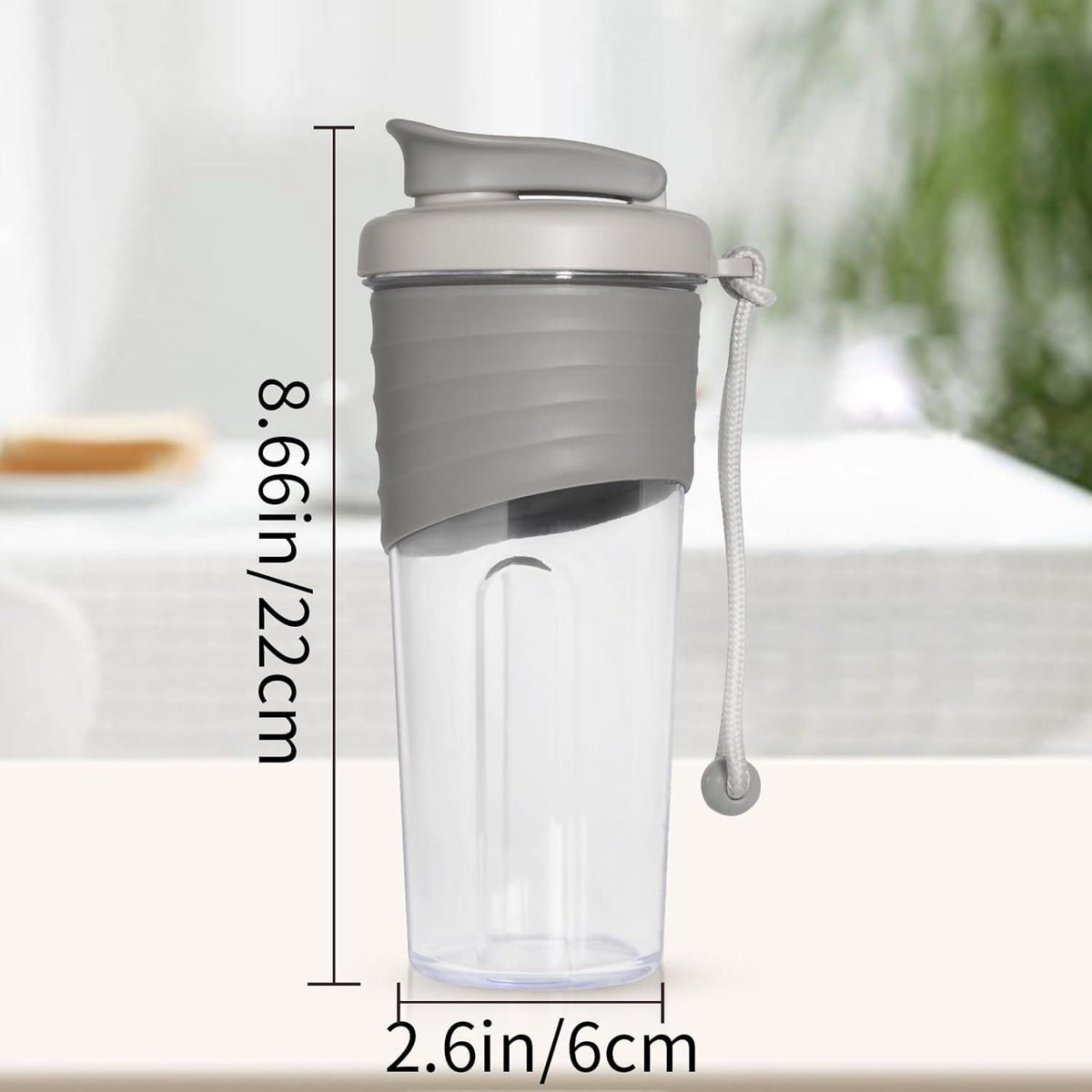 Protein Shaker 700ml Tritan BPA-frei Silikongriff Grau
