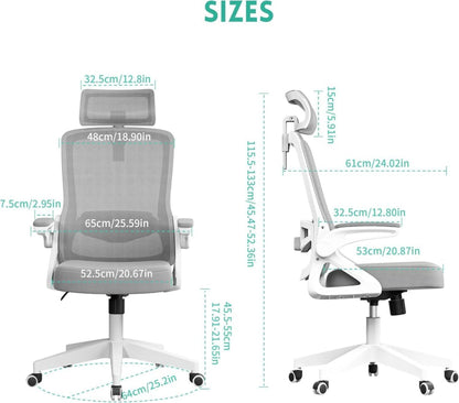 Ergonomischer Bürostuhl Verstellbare Armlehnen Gaming Stuhl