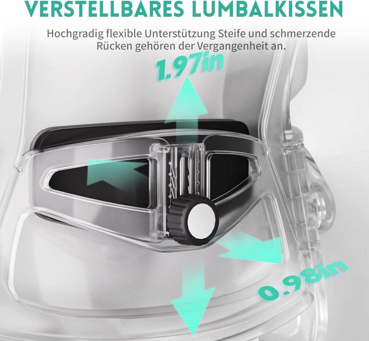 Ergonomischer Bürostuhl S-förmiges Design Verstellbare Armlehnen
