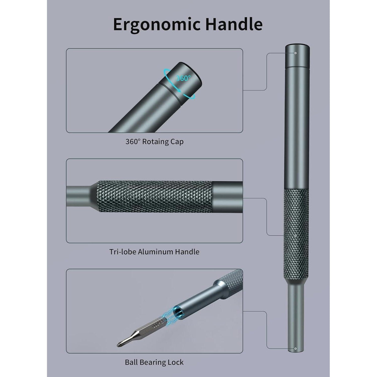 Präzisions-Schraubendreher Set 47 S2 Bits für Handy, Laptop, Brillen
