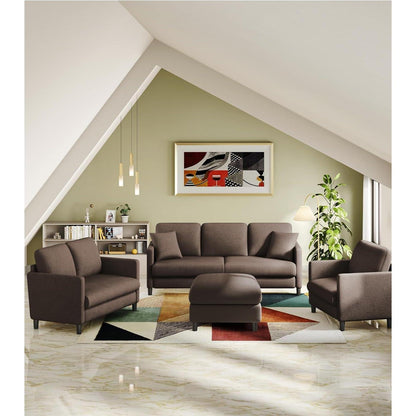 Kleines 2-Sitzer Sofa Braun 130cm – Mini Couch für Jugendzimmer