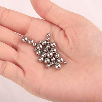 32stk Piercing Kugel Set 1,2mm Chirurgenstahl Silber Ersatzkugeln