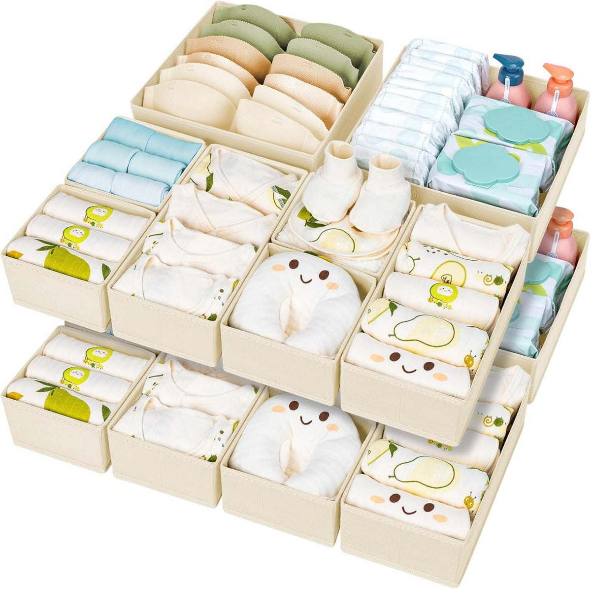 Schubladen Organizer 15er Set Aufbewahrungsbox für Kleidung