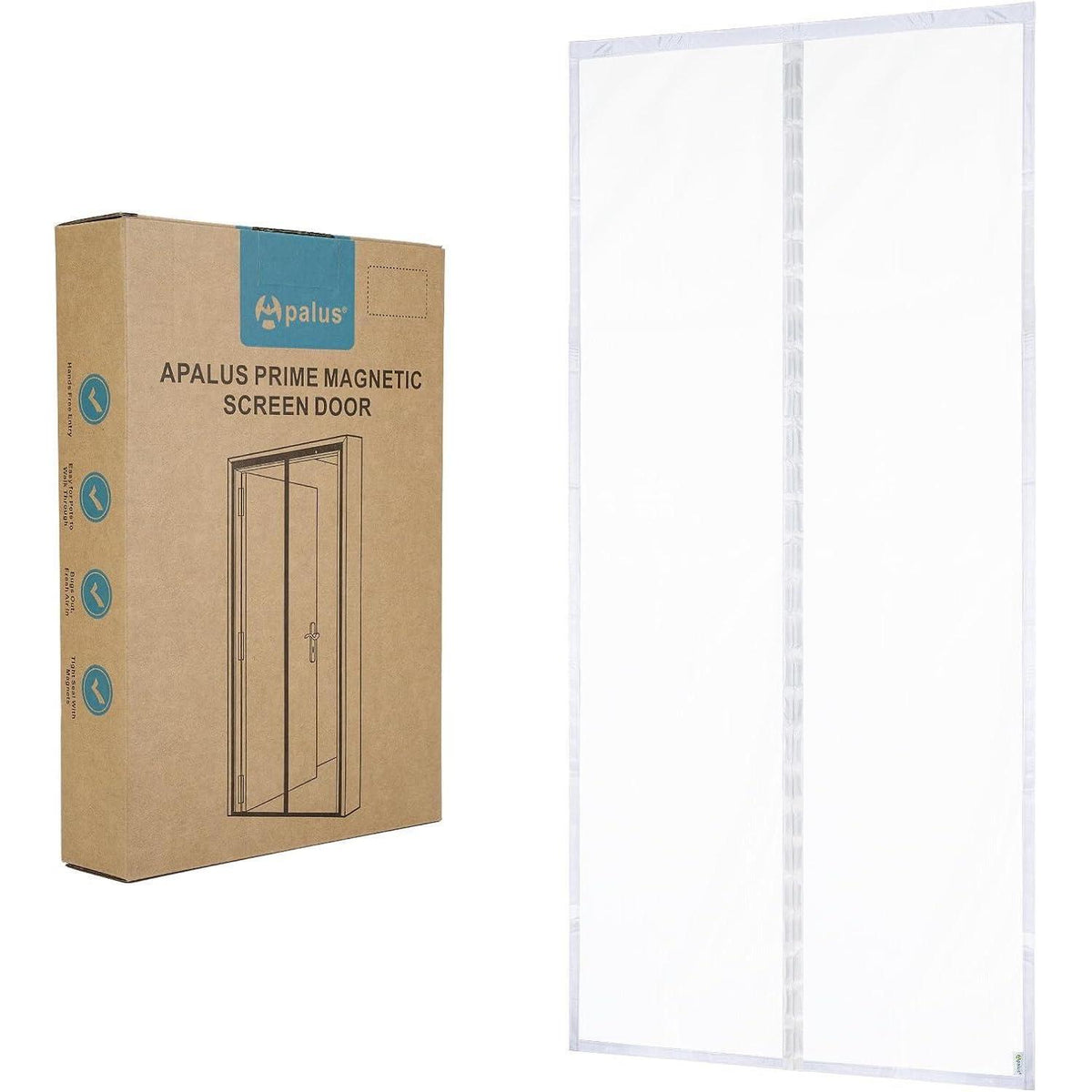 Magnetischer Fliegengitter Tür 100x210cm Weiß, Robust & Wetterfest