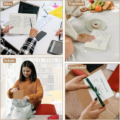 Notizbuch A5 blanko, 24er Pack, FSC-Papier, Künstler & Studenten
