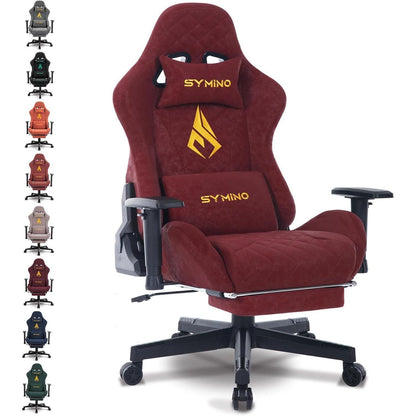 Ergonomischer Gaming Stuhl Burgunderrot in Lederoptik