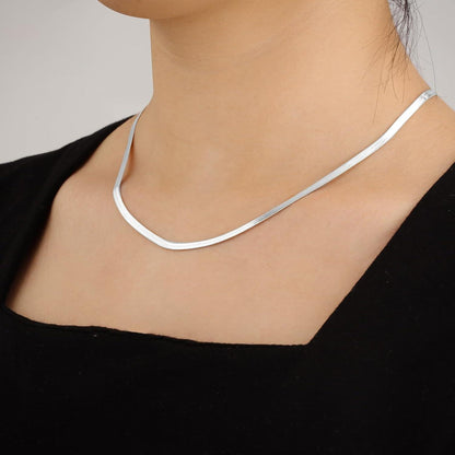 Schlangenkette Edelstahl Silber 3mm Franco Halskette