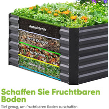 Quictent Hochbeet Pflanzkasten 180x90x56cm Metall Grau