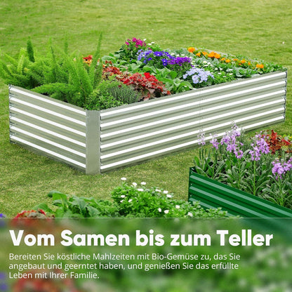 Hochbeet Pflanzkasten Metall 180x90x56cm Kräuterbeet Gemüsebeet