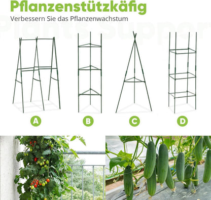 Hochbeet Metall wetterfest Pflanzkasten 244x122x56cm Tomatenkäfigen