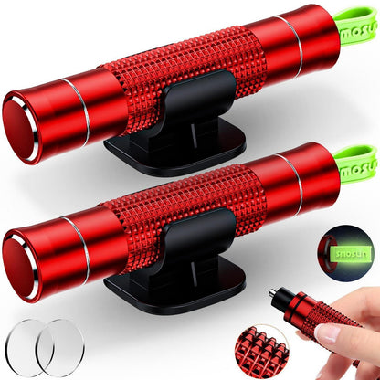 2in1 Notfallhammer & Gurtschneider – Rot