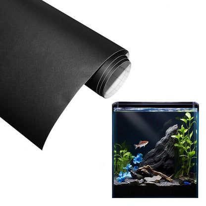 Schwarzer Aquarium Hintergrund – Statisch Haftend 30x200cm