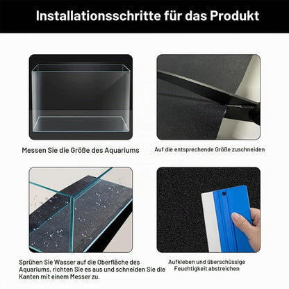 Schwarzer Aquarium Hintergrund – Statisch Haftend 30x200cm