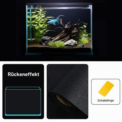 Schwarzer Aquarium Hintergrund – Statisch Haftend 30x200cm