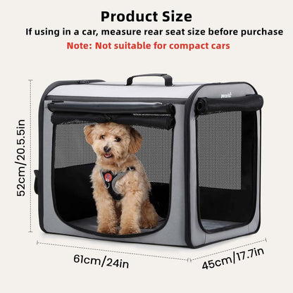 Faltbare Hundetransportbox 61x52x45cm – Stabil & Atmungsaktiv