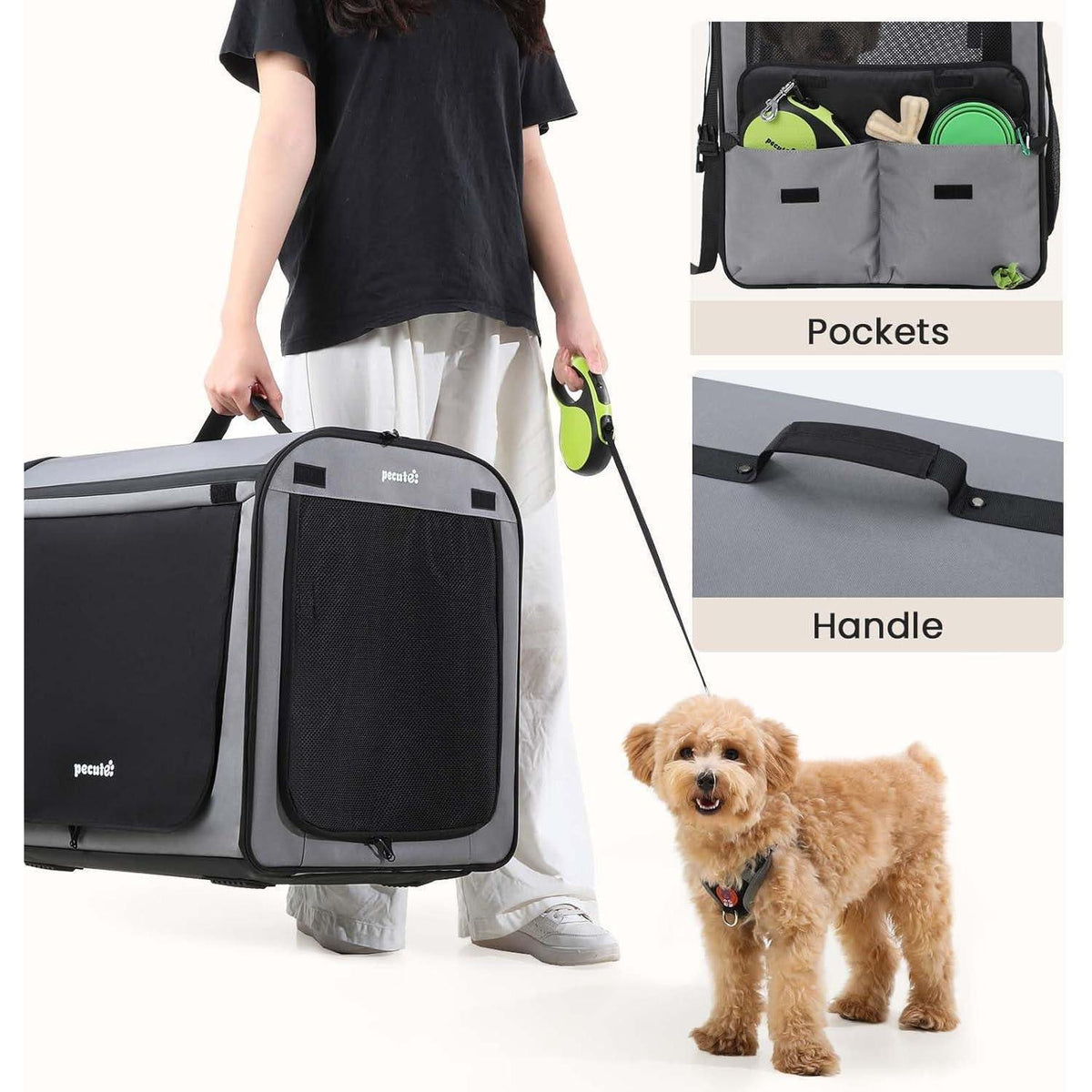 Faltbare Hundetransportbox 61x52x45cm – Stabil & Atmungsaktiv