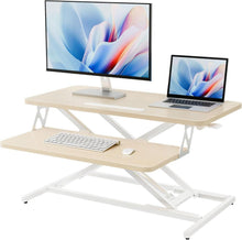 Höhenverstellbarer Steh-Sitz Schreibtischaufsatz 80x40CM mit