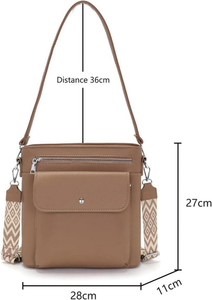 Damen Umhängetasche Mittelgroß Crossbody Bag Stilvoll und