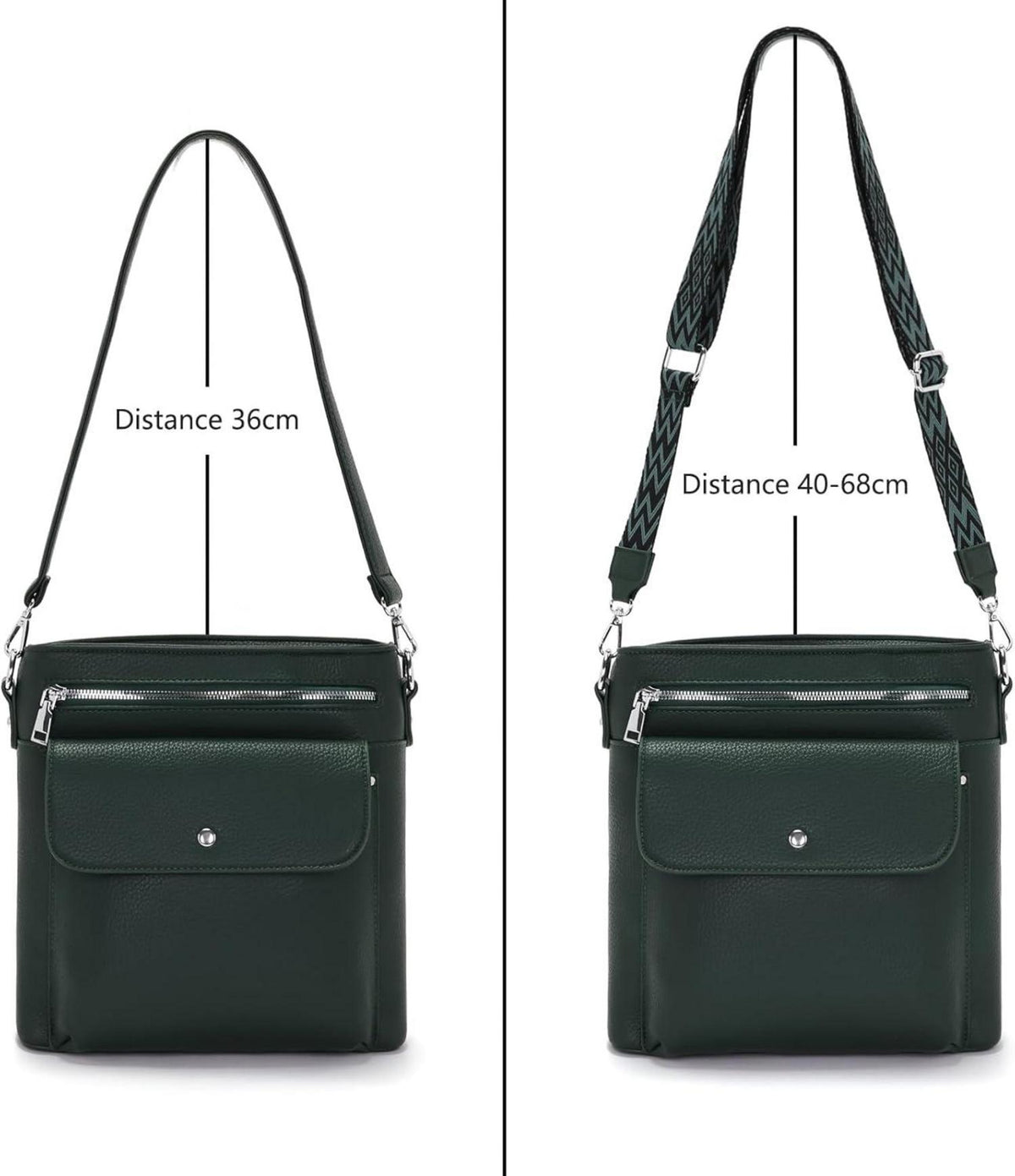 YISUOHOOM Umhängetasche Damen Mittelgroß Crossbody Bag 3 Taschen