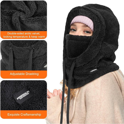 Sturmhaube Winter Mütze Fleece Warm Herren Damen Multifunktionale Maske