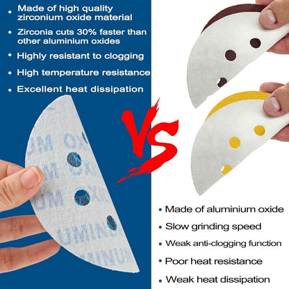 Schleifpapier 125mm Klett 400 Körnung Zirkonoxid 100 Stück