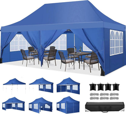 Faltpavillon Wasserdicht Stabil Winterfest 3x6m Pop-Up Partyzelt