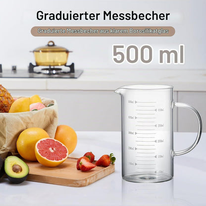 500ml Glas Messbecher V-Ausguss – Borosilikatglas