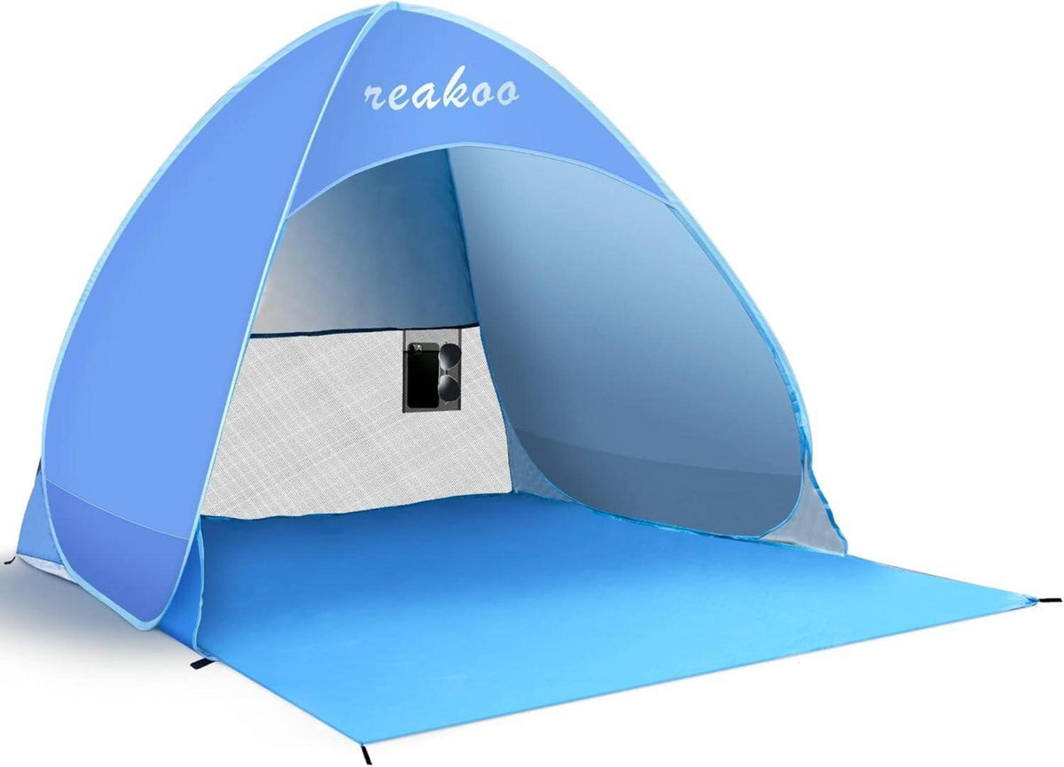 Pop-Up Strandmuschel 50+ UV Schutz Groß Tragbar Windschutz