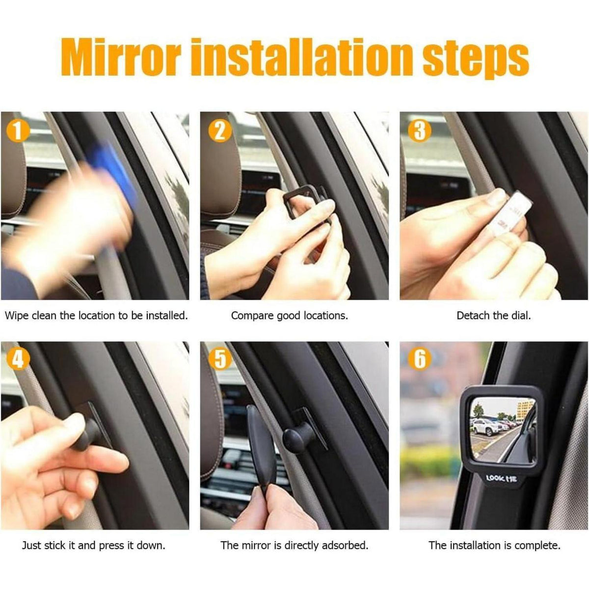 Auto Toter Winkel Spiegel verstellbar 360° Drehung