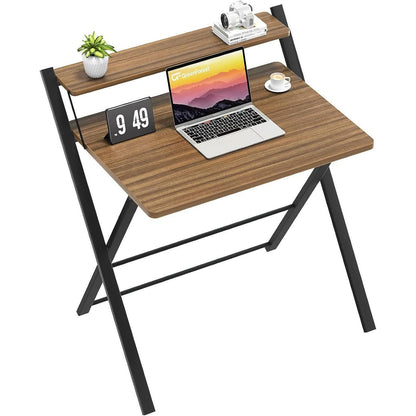 Klappschreibtisch 70cm mit Monitorständer, Espresso