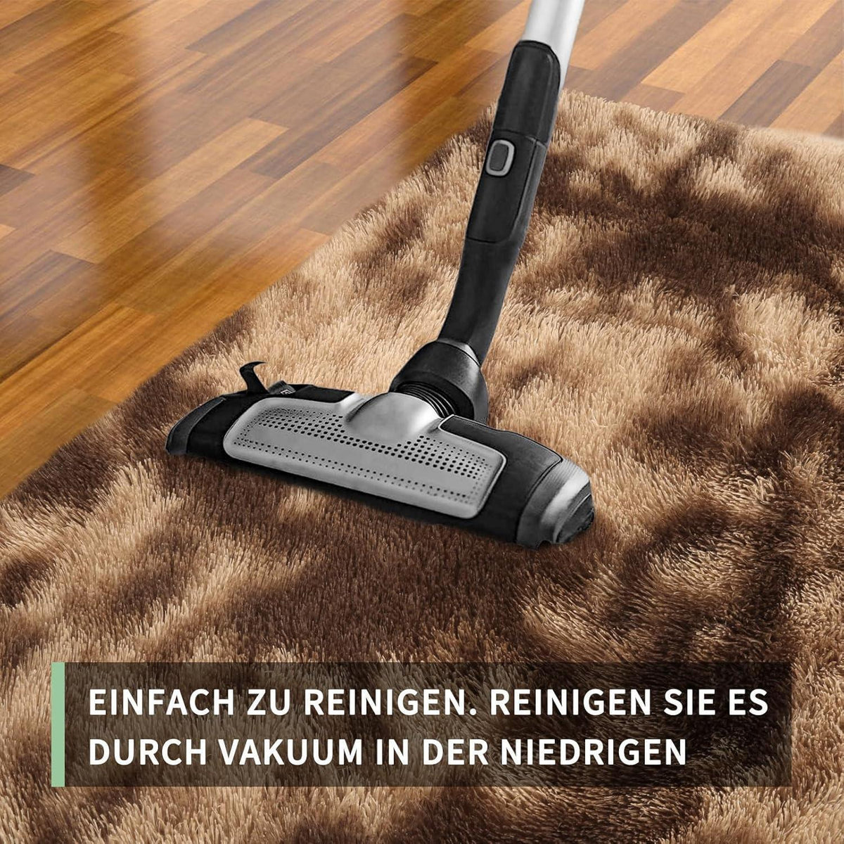 Hochflor Teppich Braun 275x370 – Flauschiger Wohnzimmerteppich