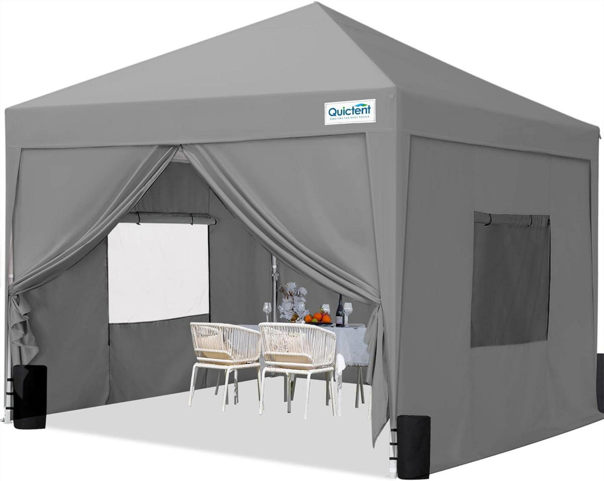 Stabiler Faltpavillon mit 4 Seitenteilen, Wasserdicht, Winterfest