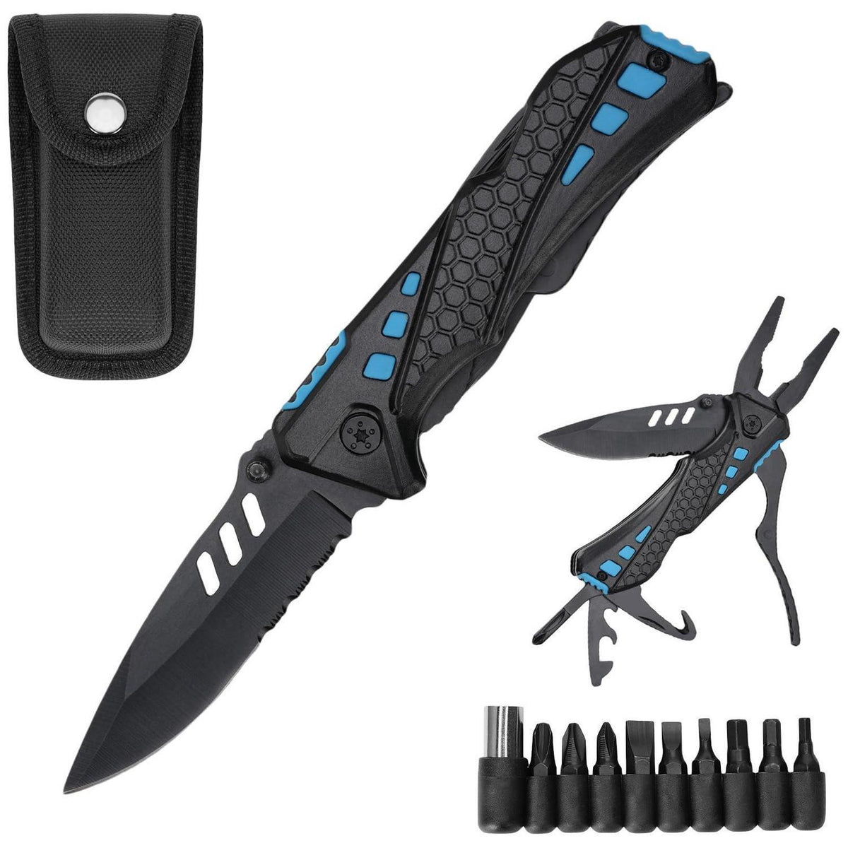 Multitool Klappmesser 13-in-1 – Geschenk für Männer & Outdoor