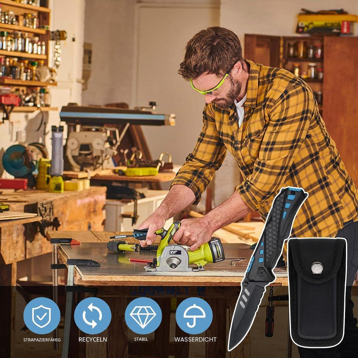 Multitool Klappmesser 13-in-1 – Geschenk für Männer & Outdoor