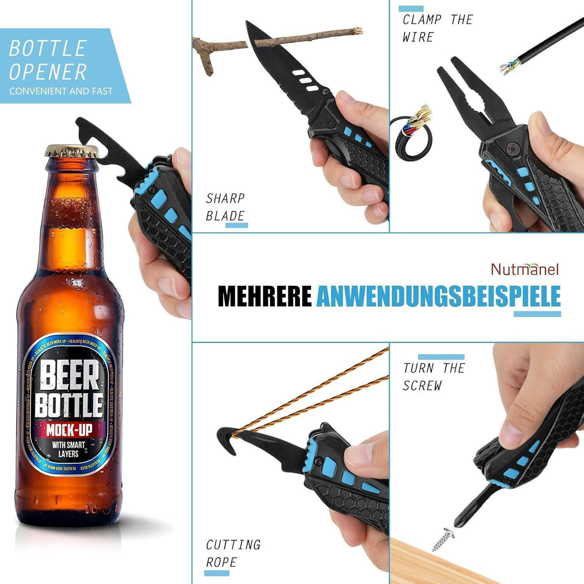 Multitool Klappmesser 13-in-1 – Geschenk für Männer & Outdoor
