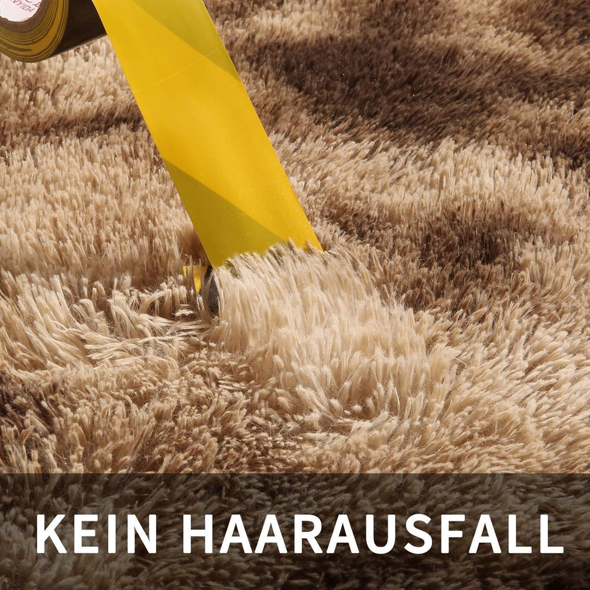 Hochflor Teppich Braun 240x340 – Flauschiger Wohnzimmerteppich Waschbar