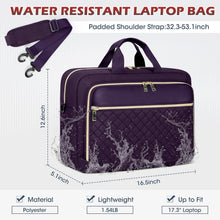 Laptoptasche 17,3 Zoll Damen Aktentasche Wasserdicht Dunkelviolett