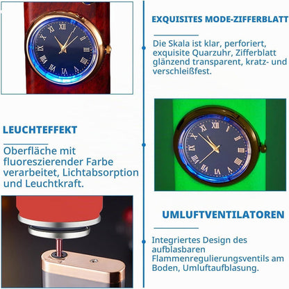 2x Sturmfeuerzeug mit Zifferblatt – Nachfüllbar & Winddicht