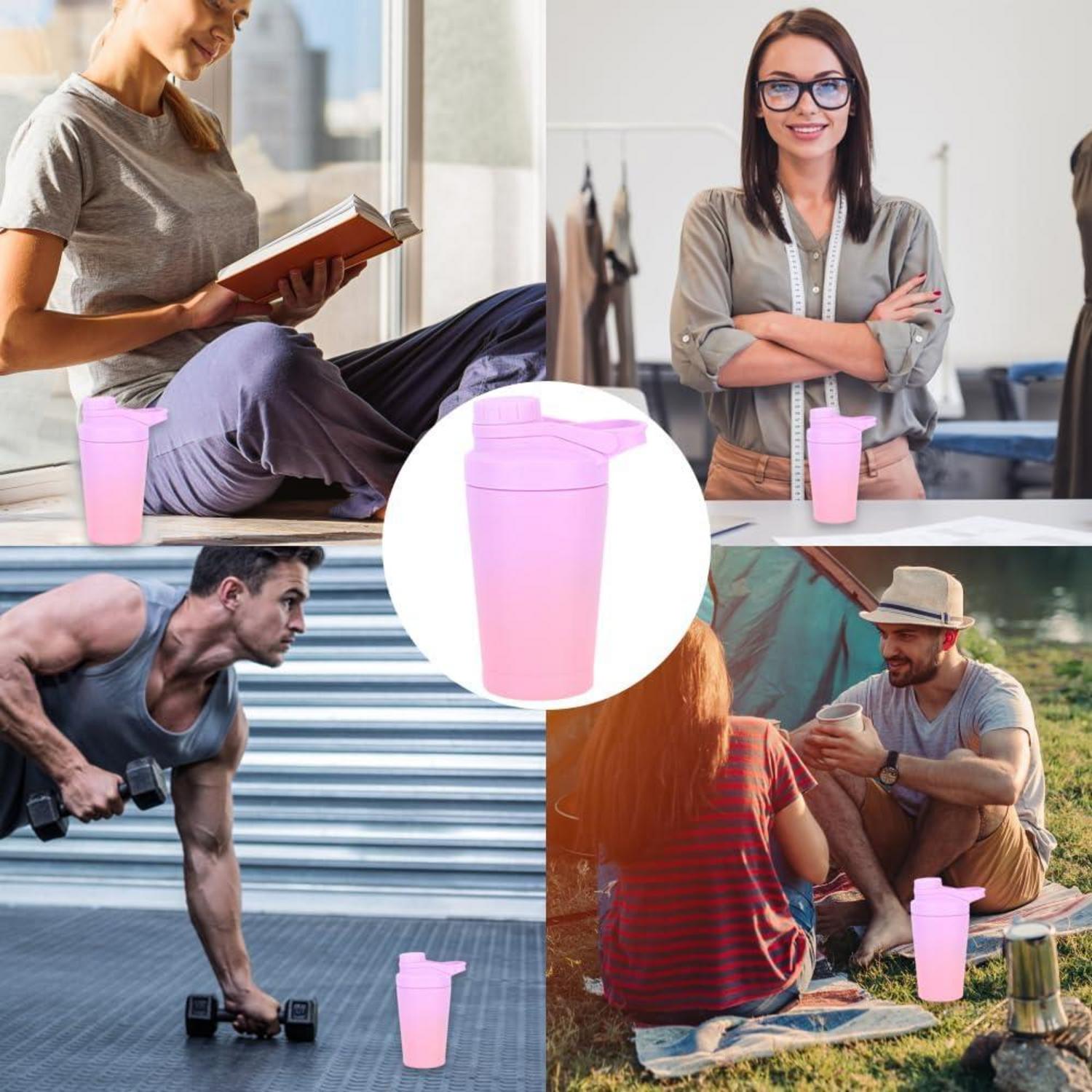 EACHPT Protein Shaker 500ml Edelstahl Vakuum Isoliert BPA Frei Auslaufsicher Thermoflasche