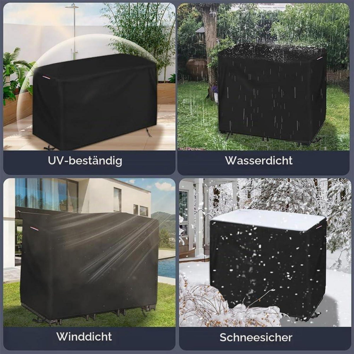 Wasserdichte Gartenmöbel Abdeckung 80x80x80cm Oxford Gewebe