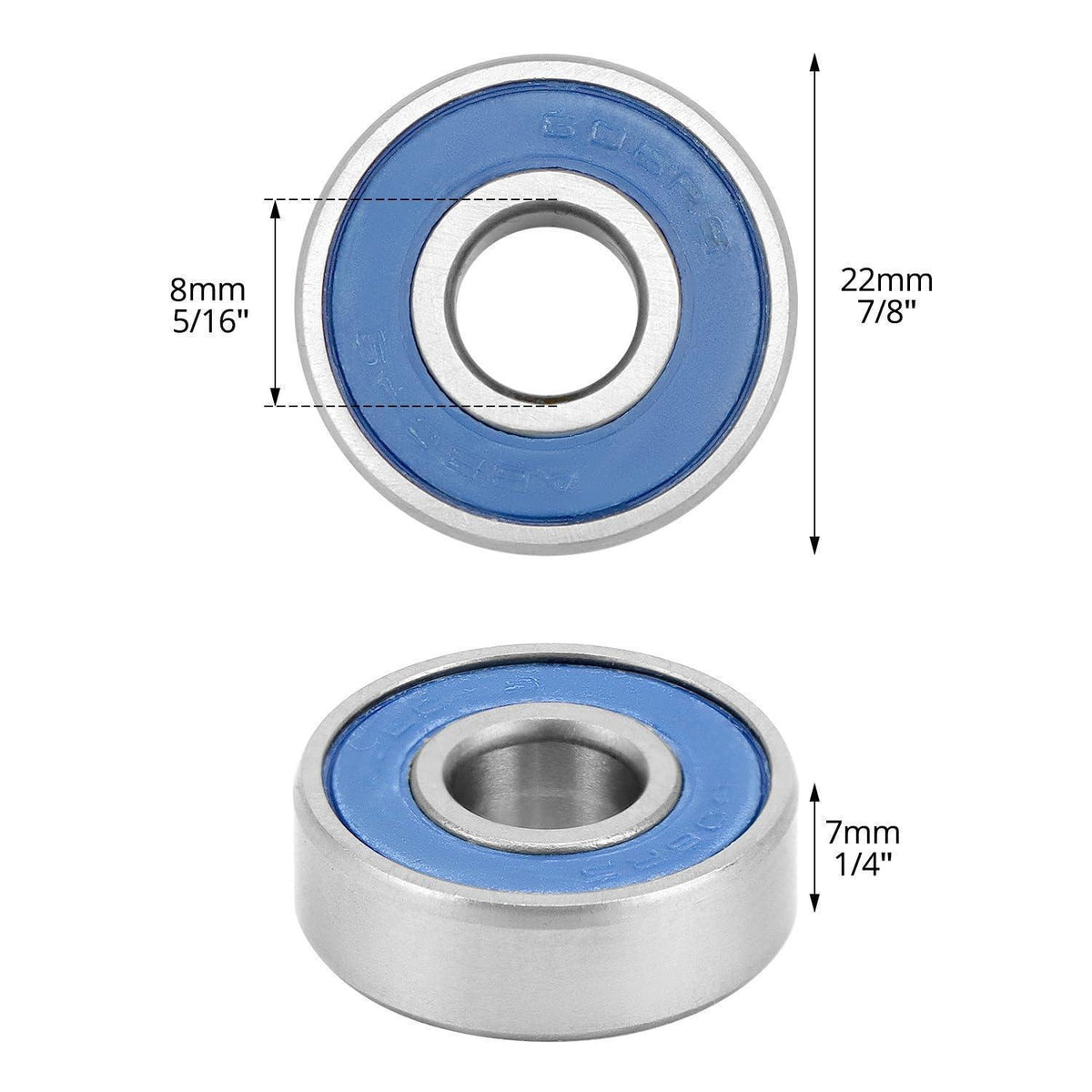 Kugellager 608RS ABEC 9 Doppelt Geschirmt 16er Pack
