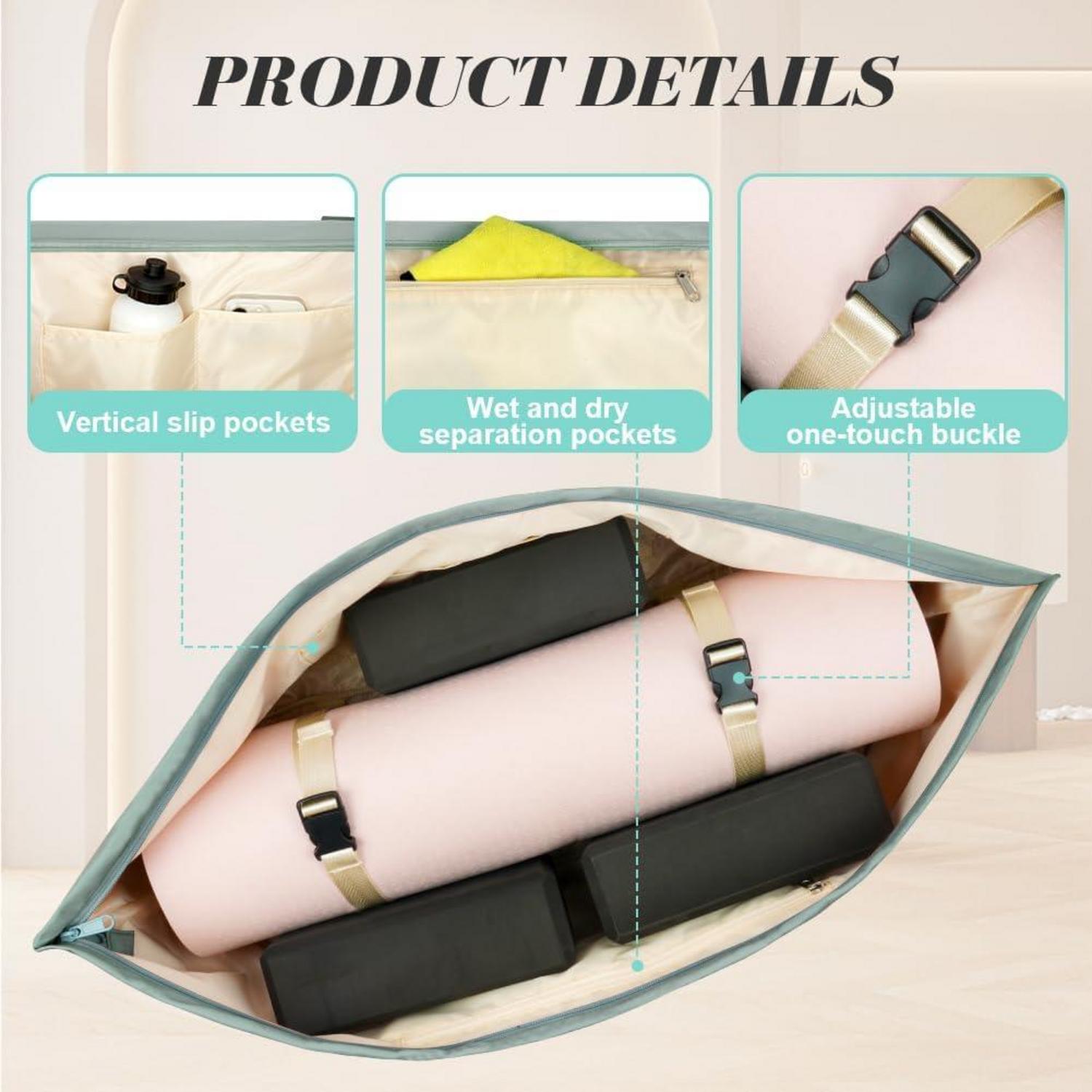 Yogatasche Damen Groß, Sporttasche mit Nassfach & Schuhtasche