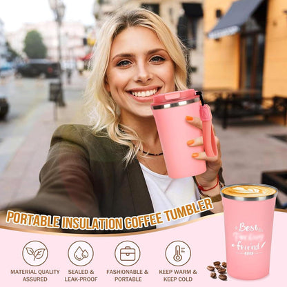 Geschenkset für Frauen: Thermobecher, Kerze & Armband
