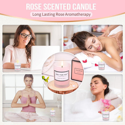 Geschenkset für Frauen: Thermobecher, Kerze & Armband