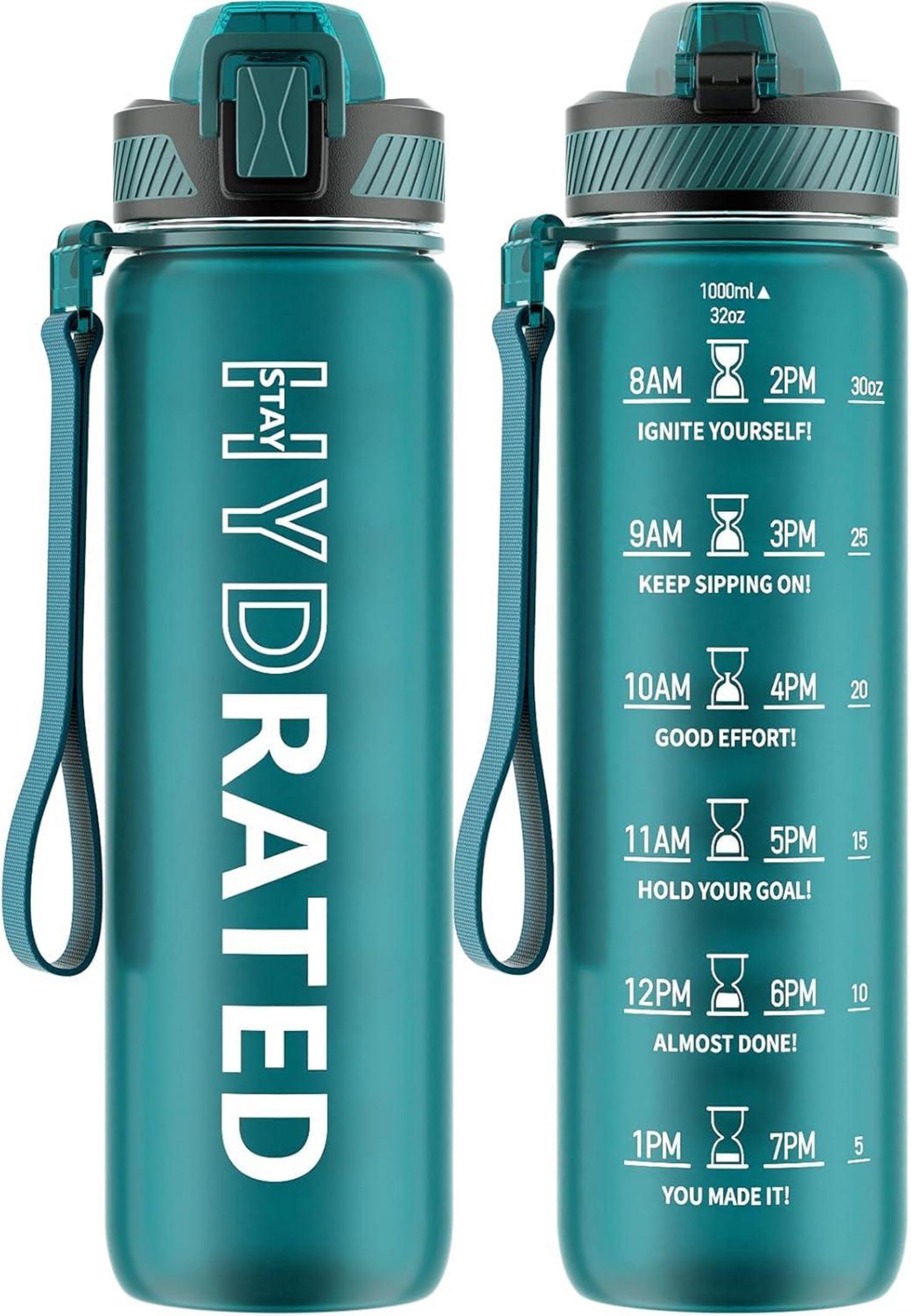Sport Trinkflasche 1L BPA-frei Tritan Auslaufsicher Grün