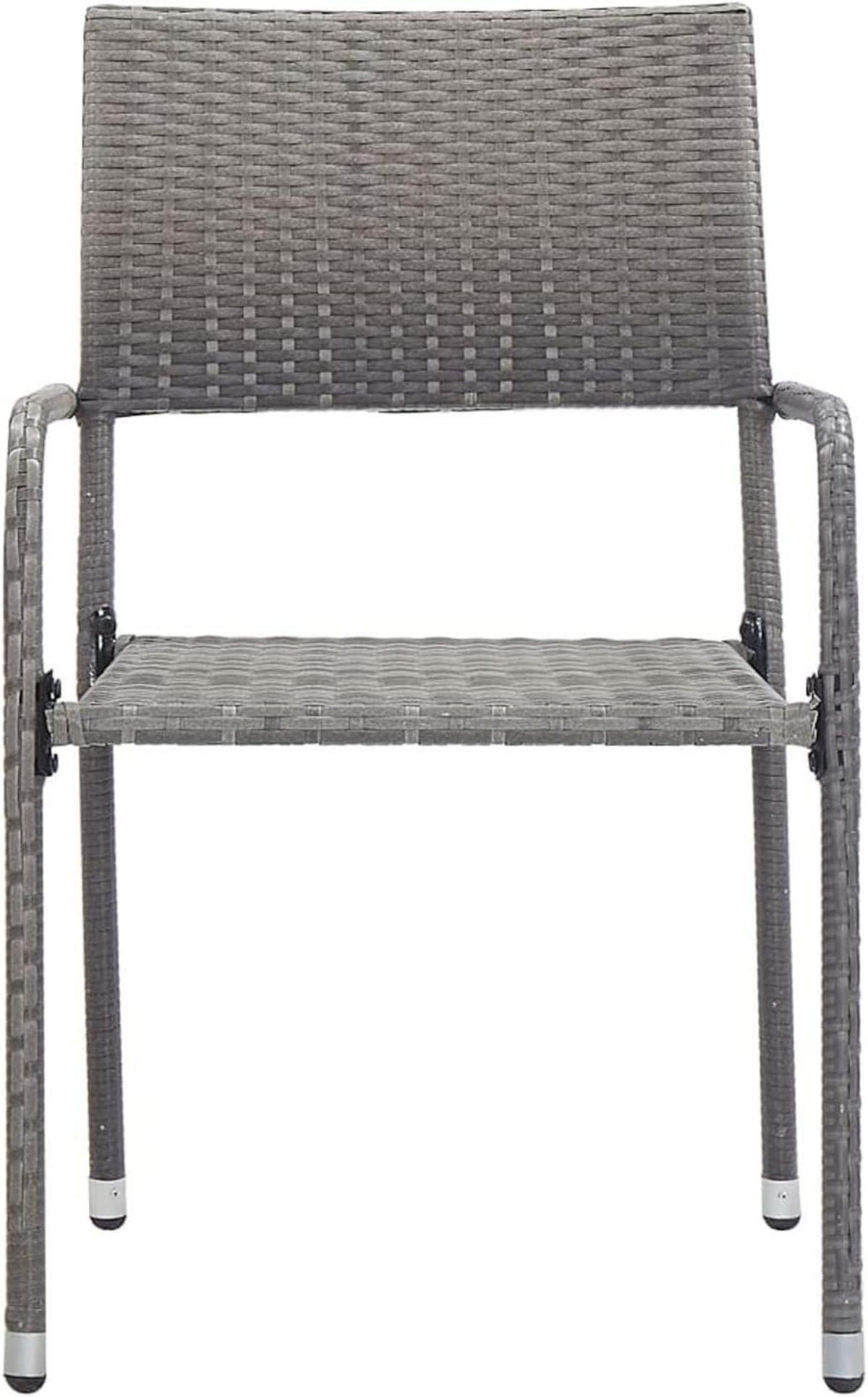 5tlg. Garten-Essgruppe Poly Rattan Anthrazit Sitzgruppe Outdoor