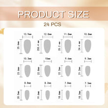 24 Stück Brown Leopard Print Press on Nails Acryl-Nagel