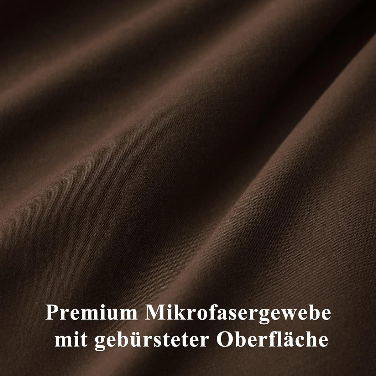 Kissenbezug 40x80 2er Set Braun Mikrofaser mit Reißverschluss