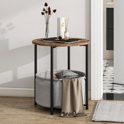 Runder Couchtisch mit Stauraum für Wohnzimmer & Schlafzimmer